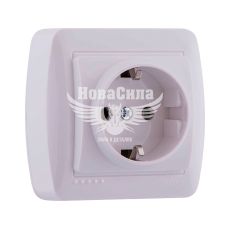 LEZARD DEMET Розетка одинарна з/з, білий