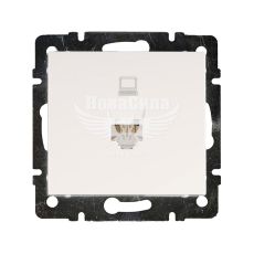 LEZARD RAIN Розетка компьютерная RJ45 CAT5, белый, (без рамки)