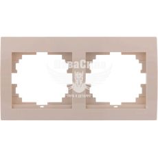 LEZARD DERIY Рамка 2-а горизонтальна, крем