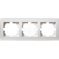 LEZARD RAIN Рамка 3-а горизонтальна, білий з боковою вставкою