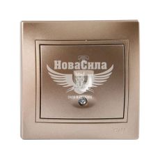 LEZARD MIRA Розетка телефонная евро, светло-коричневый перламутр