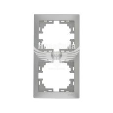 LEZARD MIRA Рамка 2-а вертикальна, сірий металік