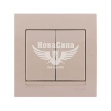 LEZARD DERIY Вимикач подвійний, крем