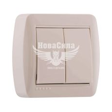 LEZARD DEMET Вимикач подвійний, крем