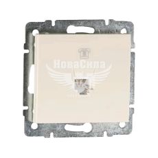 LEZARD RAIN Розетка телефонна євро, крем, (без рамки)