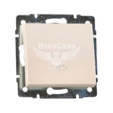 LEZARD RAIN Выключатель промежуточный одинарный, жемчужно-белый перламутр, без рамки