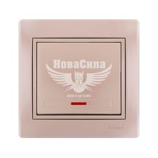 LEZARD MIRA Вимикач одинарний з підсвіткою, перлинно білий