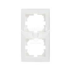 LEZARD RAIN Рамка 2-я вертикальная, белый с боковой вставкой