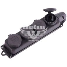 LEZARD Розетка зовнішньої установки четвертна з заглушками (каучук)