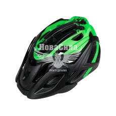 Велосипедний шолом (Greys) M чорно-зелений