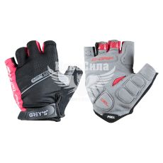 Рукавиці (Greys) M короткі пальці, гелеві вставки чорні/червоні GR18122