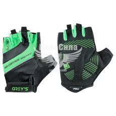 Рукавиці (Greys) M короткі пальці, гелеві вставки чорні/зелені