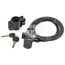 Замок велосипедний (Greys) трос 10x1000мм на ключ