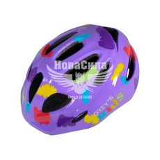 Велосипедний шолом (Greys) M дитячий фіолетовий глянцевий