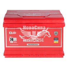 АКБ 74-А/Ч (Red Horse) Professional (R+) 720A (278х175х190мм.)