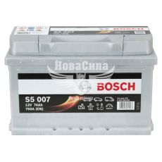 АКБ 74-А/Ч (Bosch) S-5 (R+) 750A (278x175x175мм.)