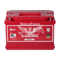 АКБ 75-А/Ч (Red Horse) Premium (L+) 680A (278х175х190мм.)