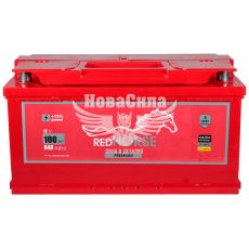 АКБ 100-А/Ч (Red Horse) Premium (R+) 840A (353х175х190мм.)