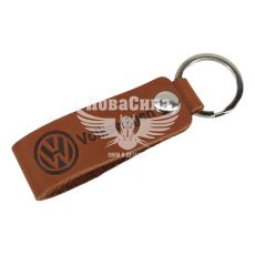Брелок на ключі VW коричневий (Україна) (шкіра)