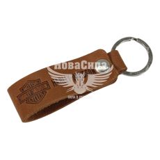 Брелок на ключі Harley-Davidson коричневий (Україна) (шкіра)