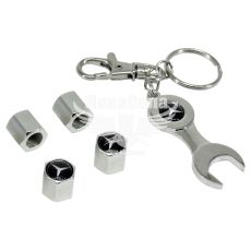 Брелок на ключі + ковпачки на вентиль Mercedes (КНР)