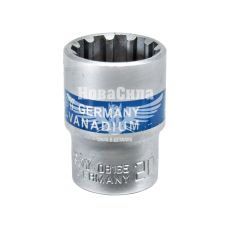 Головка торцева низька дванадцятигранна Spline 1/2 20мм. (King ROY)