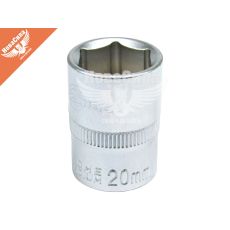 Головка торцева низька шестигранна 1/2 20мм. (Intertool) Хром ванадіум