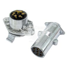 З'єднувач причепа 24V кт. розетка+штекер метел. (Provider Company) (папа+мама)