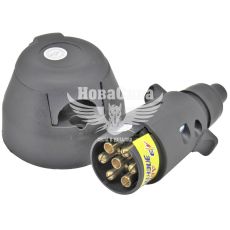 З'єднувач причепа 12V розетка+штекер пластм. (АЭ) (папа+мама)