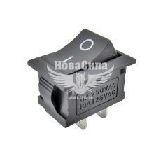 Кнопка (вимикач) універс. 1-полож. / 2-вих. (чорна)