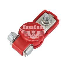 Клема для акумулятора плюсова (Korea) червоне гумове покриття (Daewoo Lanos)