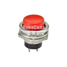 Кнопка (выключатель) без символа универ. (красная) без фиксации