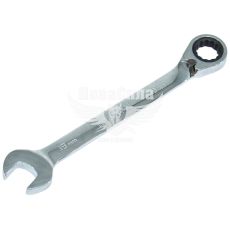 Ключ рожково-накидной 19мм. с трищоткою (Intertool)