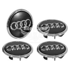 Ковпачки для титанових дисків Audi (КНР) 69/57мм. (чорний)