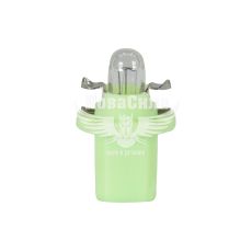 Лампочка без цоколя семечка W2W зелена 12V-2Вт BX8.5d (Zollex) (з патроном) (упак.-10шт.)