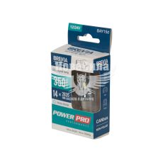 Лампочка 2-ох конт. груша біла LED SMD 12/24V 14-діодів P21/5W BAY15d CANbus (Brevia) (к-т.-2шт.)