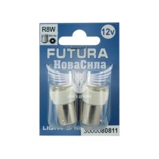 Лампочка 1-но конт. груша белая LED SMD 12V 6-диодов R8W BA15s (Futura) (к-т.-2шт.)