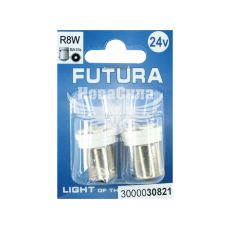 Лампочка 1-но конт. груша біла LED SMD 24V 4-діоди R8W BA15s (Futura) (к-т.-2шт.)