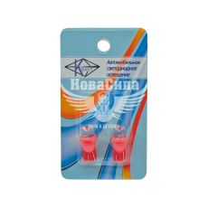 Лампочка без цоколя LED T10_W5W LEDS красная 1-диод 12V W2.1x9.5d (КНР)