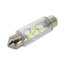 Лампочка 2-ох цокольна LED T11_C5W SMD біла 6-діодів 12V-5Вт SV8.5-8 39мм. (Solar) (к-т.-2шт.)