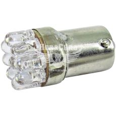 Лампочка 1-но конт. черешня біла LED 24V 9-діодів (Solar) (упак.-4шт)