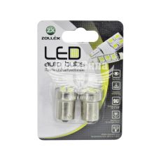 Лампочка 1-но конт. груша біла LED SMD 12V 4-діоди P21W BA15s (Zollex) (к-т.-2шт.)