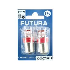 Лампочка 1-но конт. груша красная LED SMD 12V 24-диоди R10W BA15s (Futura) (к-т.-2шт.)