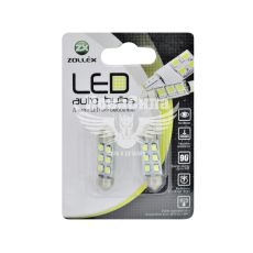 Лампочка 2-ох цокольна LED T11_C5W SMD біла 6-діодів 12V-5Вт SV8.5-8 36мм. (Zollex) (к-т.-2шт.)