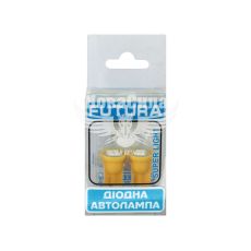 Лампочка без цоколя LED T10_W5W SMD жовта 1-діод 24V W2.1x9.5d (Futura) (к-т. 2шт.)