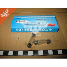 Лампочка 2-ох цокольна C5W біла 24V-5Вт SV8.5-8 (Турція) (упак.-10шт.)