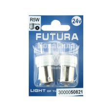 Лампочка 1-но конт. черешня біла LED SMD 24V 6-діодів R5W BA15s (Futura) (к-т.-2шт.)
