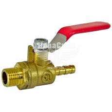 Кран шаровий повітряний з зовн. різьб. 1/4 на шланг 6мм. (Intertool)