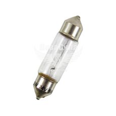 Лампочка 2-ох цокольна C5W біла 24V-5Вт SV8.5-8 37мм. (Brevia) (упак.-10шт.)