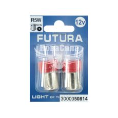 Лампочка 1-но конт. черешня червона LED SMD 12V 6-діодів R5W BA15s (Futura) (к-т.-2шт.)